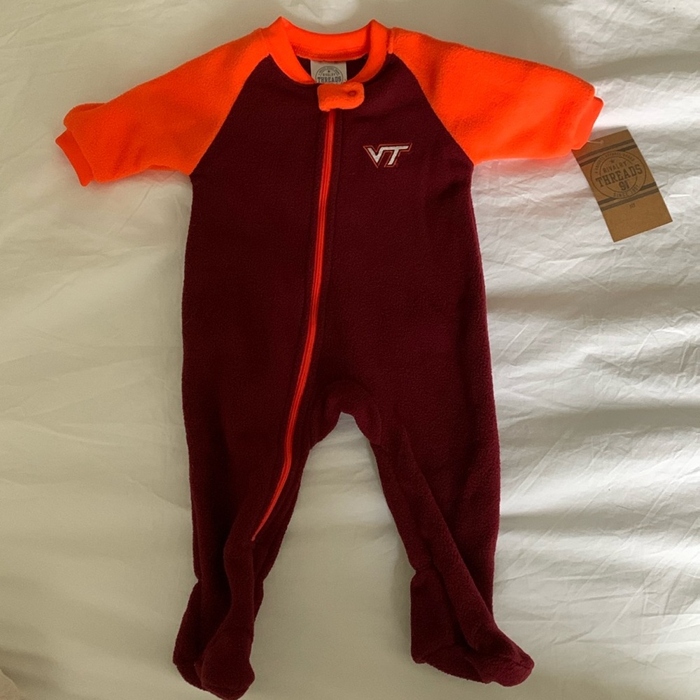 NWT infant Virginia Tech fleece onesie